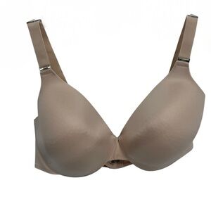 Soma Vanishing Back Full Coverage Bra beige Size 38D Underwire Back Closure